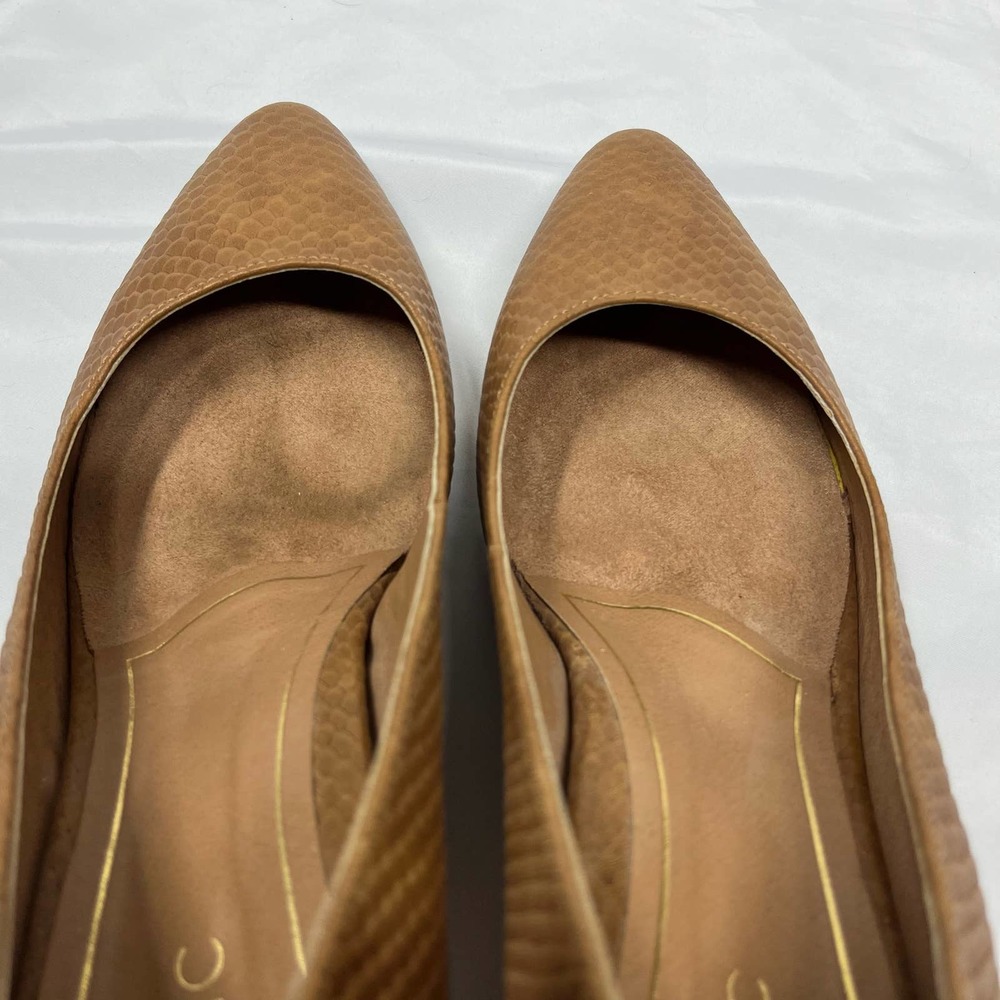 Vionic Heels Madison Mia Brown Leather Snakeskin Women’s Size 8.5 - Picture 12 of 14